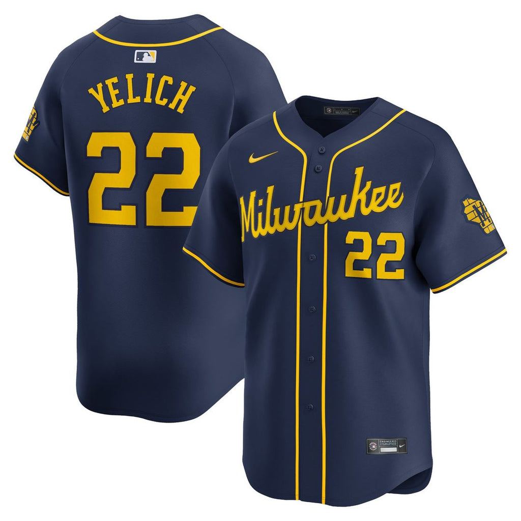 Christian Yelich Milwaukee Brewers Nike Alternate Limited Player Jersey – Navy | MLB Fan Gear