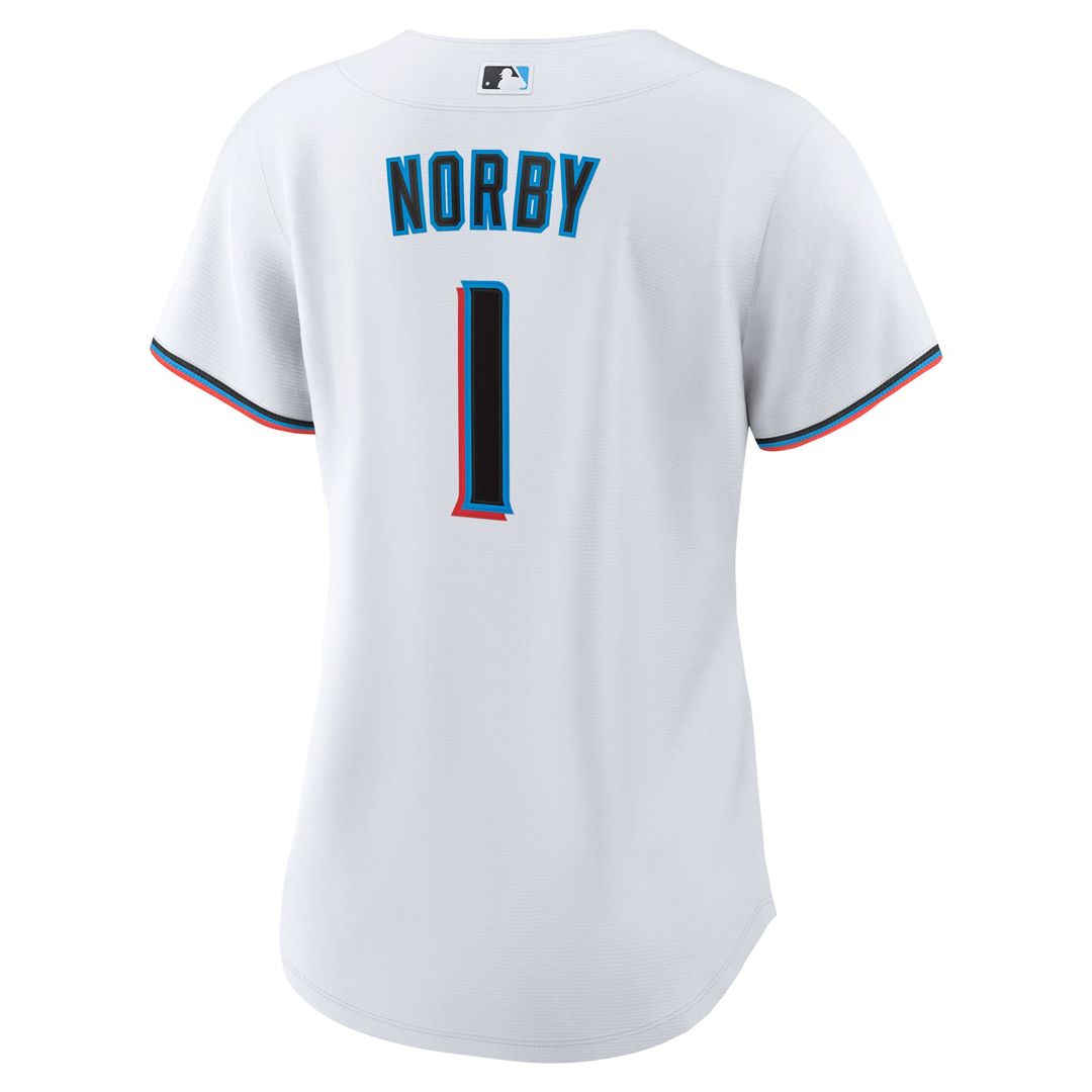Connor Norby Miami Marlins Nike Women's Home Replica Jersey - White | MLB Fan Gear