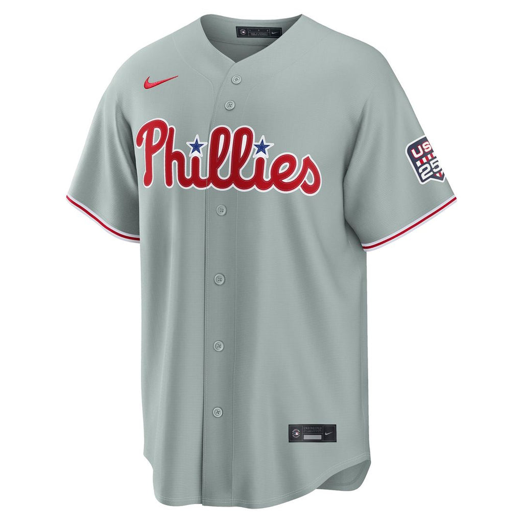 Bryce Harper Philadelphia Phillies Nike USA 250 Fourth of July Road Stadium Jersey - Gray | MLB Fan Gear