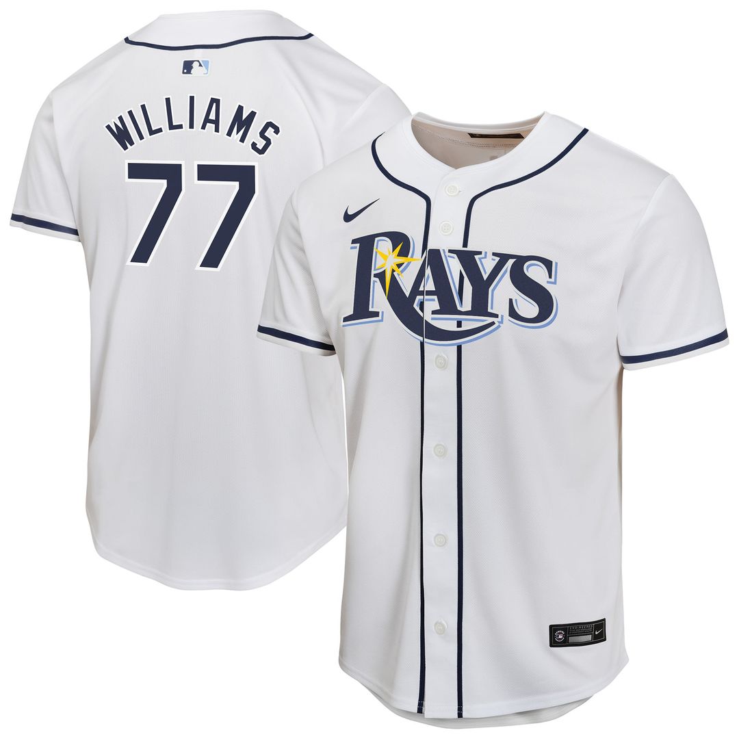Carson Williams Tampa Bay Rays Nike Youth Home Player Game Jersey - White | MLB Fan Gear