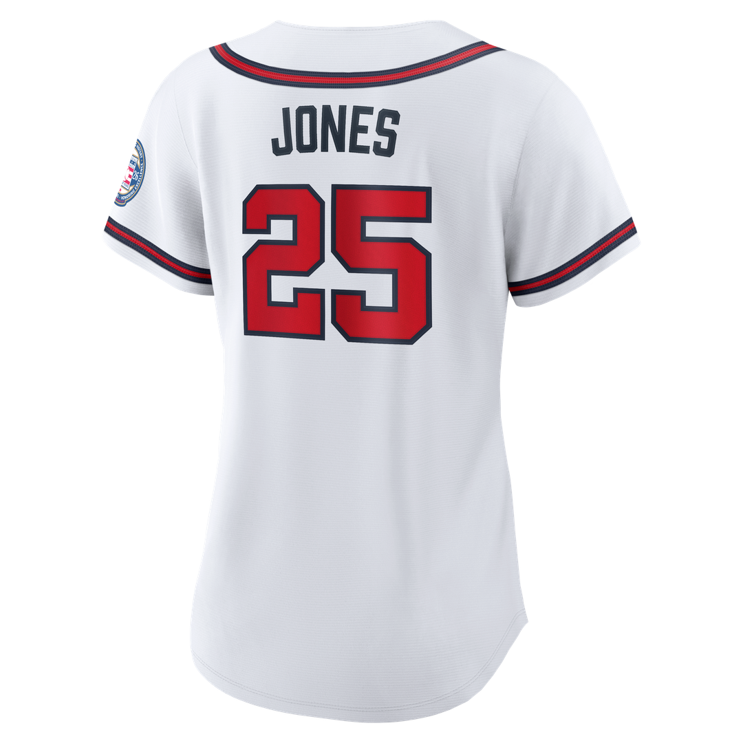 Andruw Jones Atlanta Braves Nike Women's 2026 Baseball Hall of Fame Retired Player Replica Jersey - White | MLB Fan Gear