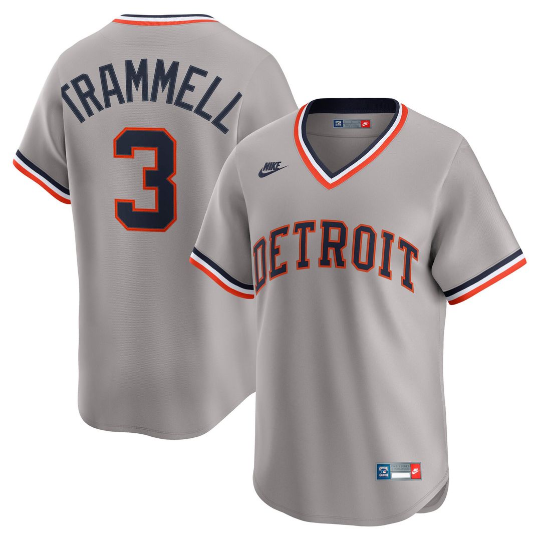 Alan Trammell Detroit Tigers Nike Cooperstown Collection Limited Jersey - Gray | MLB Fan Gear