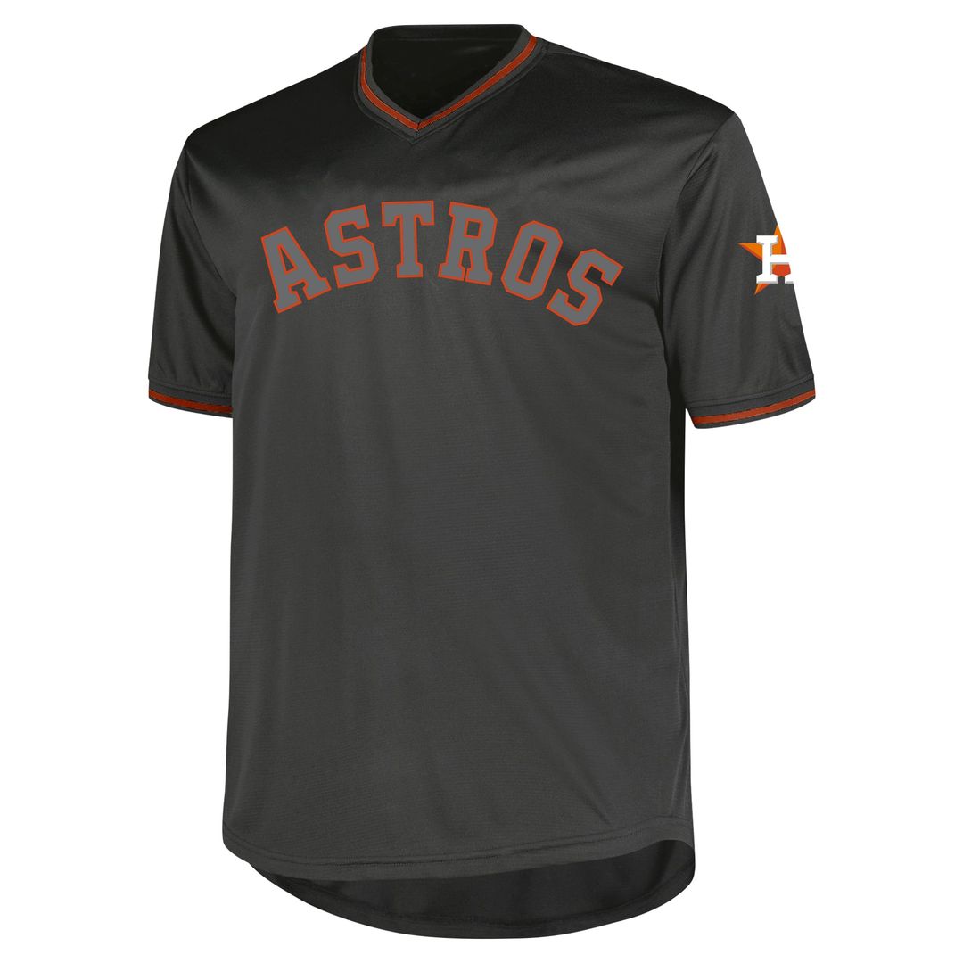 Houston Astros Profile Big & Tall Pop Fashion Jersey - Black | MLB Fan Gear