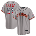 Jung Hoo Lee San Francisco Giants Nike USA 250 Fourth of July Road Stadium Jersey - Gray | MLB Fan Gear