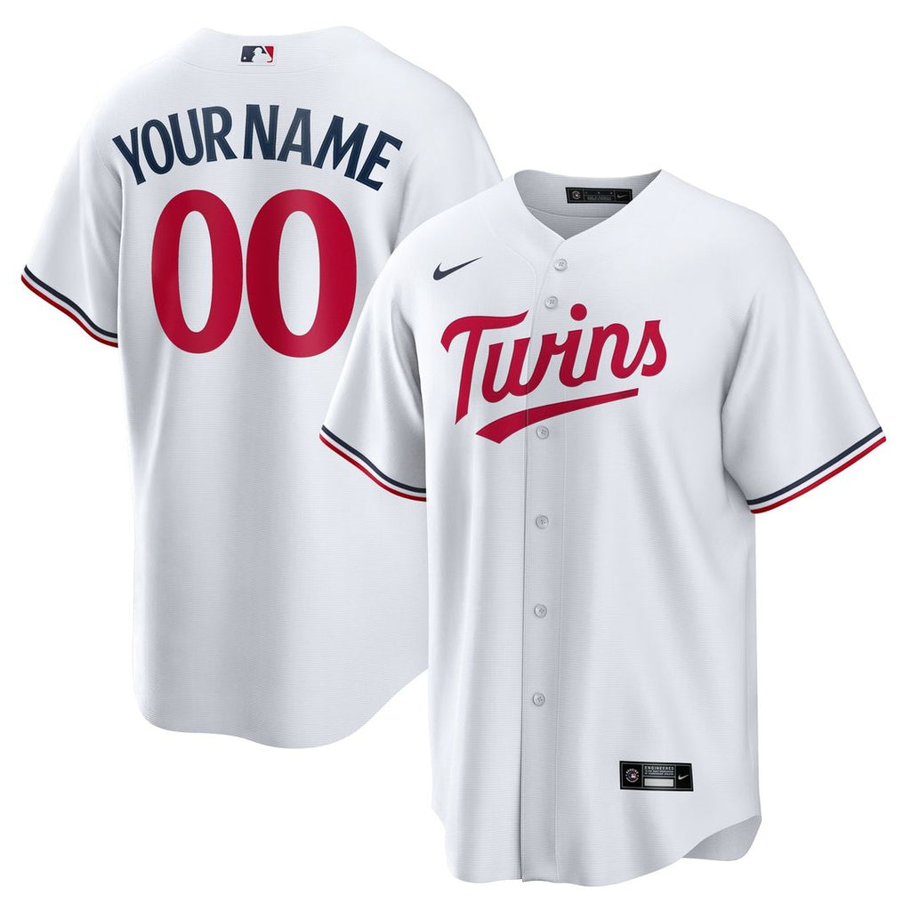 Minnesota Twins Nike Home Replica Custom Jersey - White | MLB Fan Gear