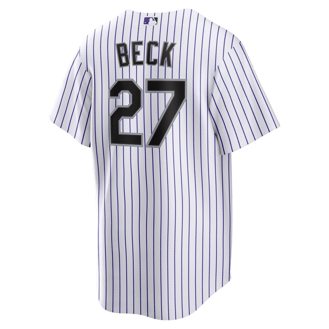 Jordan Beck Colorado Rockies Nike Home Replica Jersey - White | MLB Fan Gear