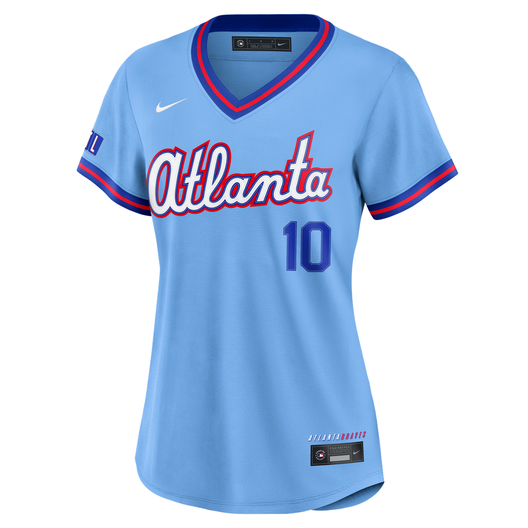 Chipper Jones Atlanta Braves Nike Women's 2026 City Connect Stadium Jersey - Powder Blue | MLB Fan Gear