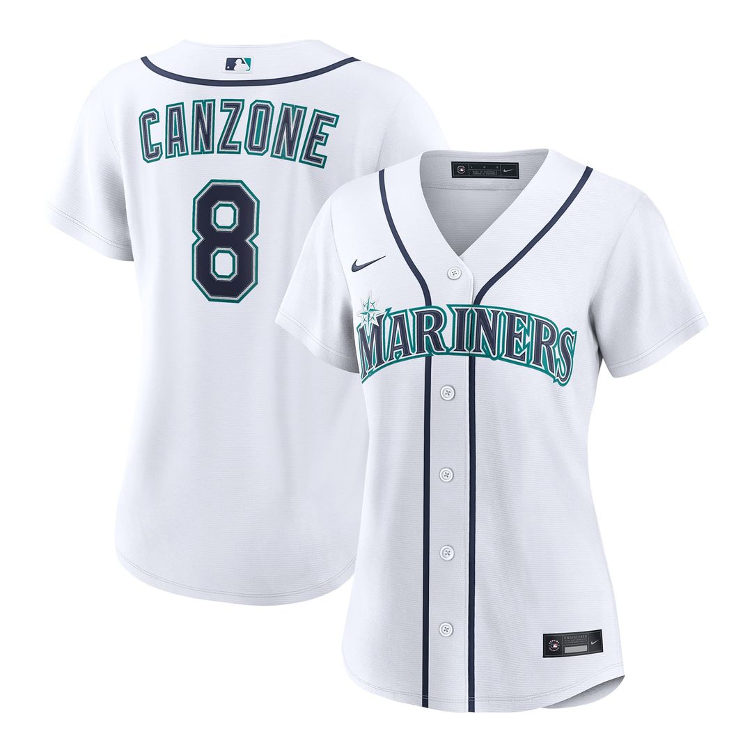 Dominic Canzone Seattle Mariners Nike Women's Home Replica Jersey - White | MLB Fan Gear