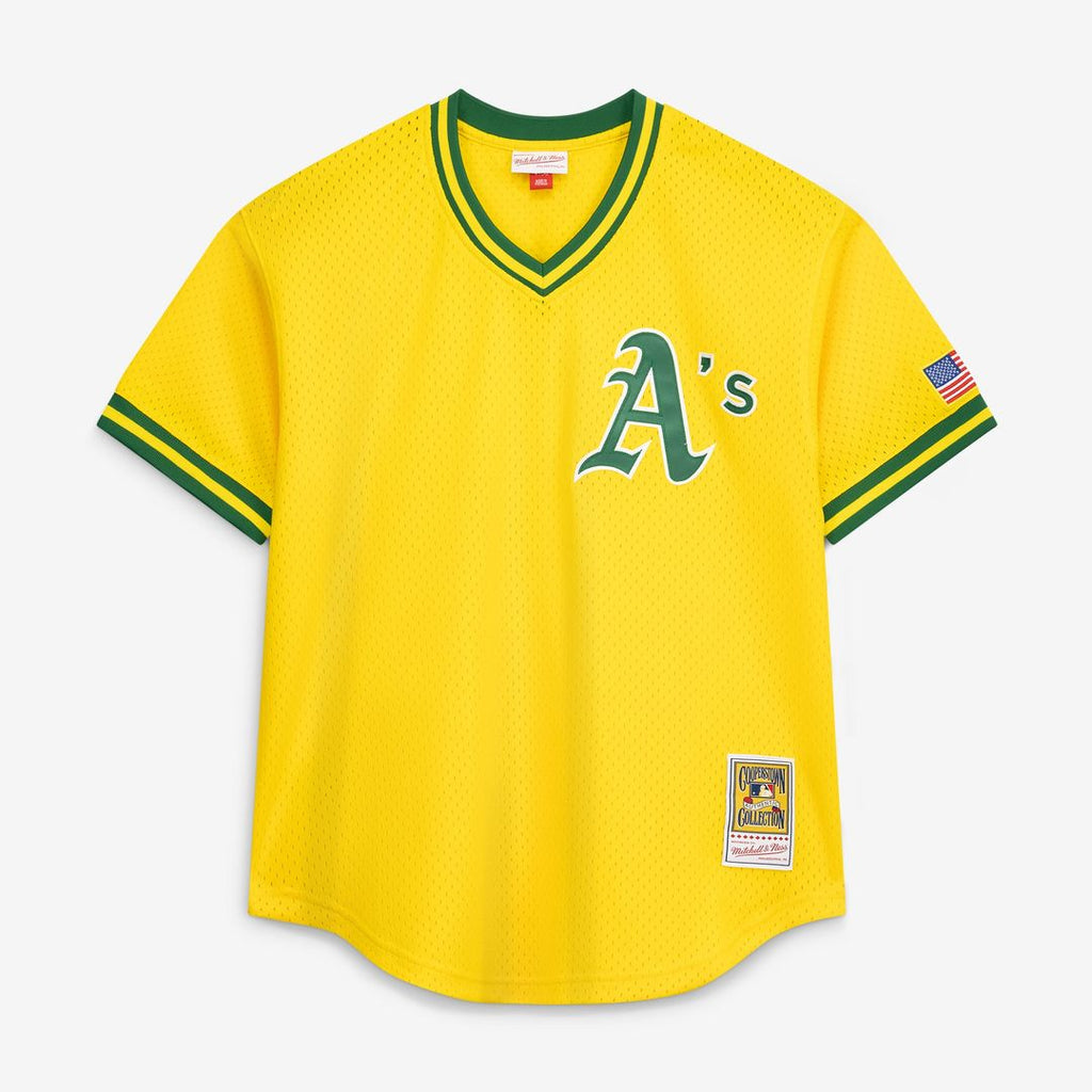 Mark McGwire Athletics Mitchell & Ness Authentic Batting Practice Jersey - Gold | MLB Fan Gear