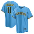 Jackson Chourio Milwaukee Brewers Nike Road Replica Jersey - Light Blue | MLB Fan Gear
