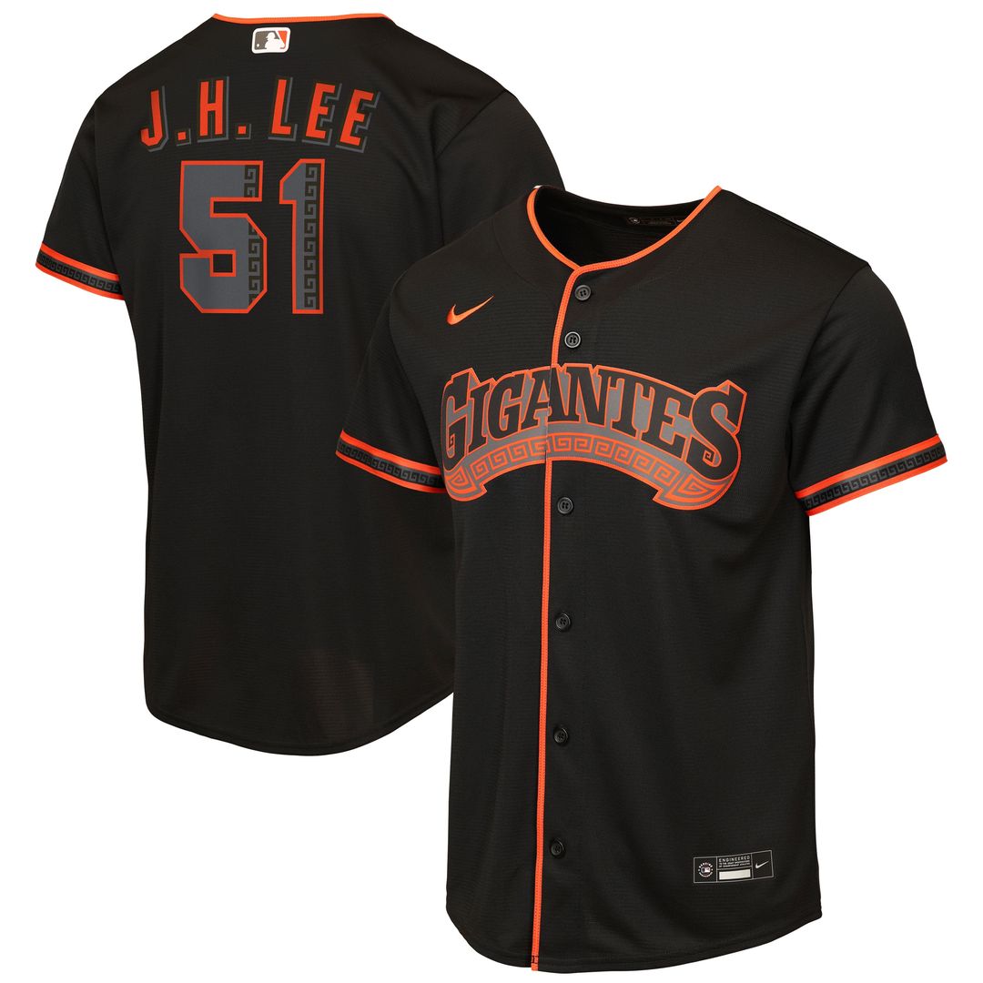 Jung Hoo Lee San Francisco Giants Nike Youth Alternate 2 Replica Jersey - Black | MLB Fan Gear