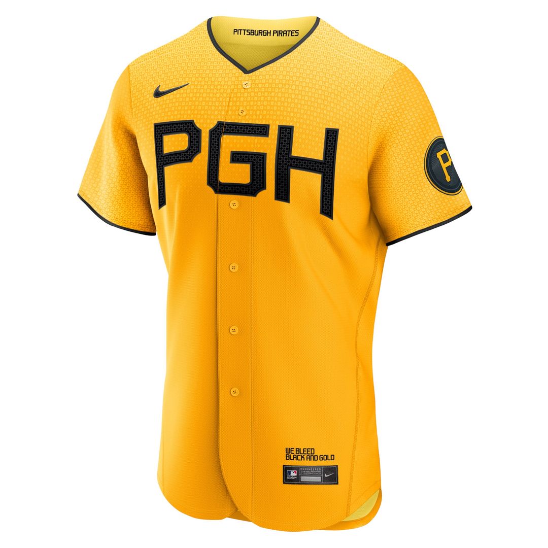Roberto Clemente Pittsburgh Pirates Nike City Connect Authentic Player Jersey - Gold | MLB Fan Gear