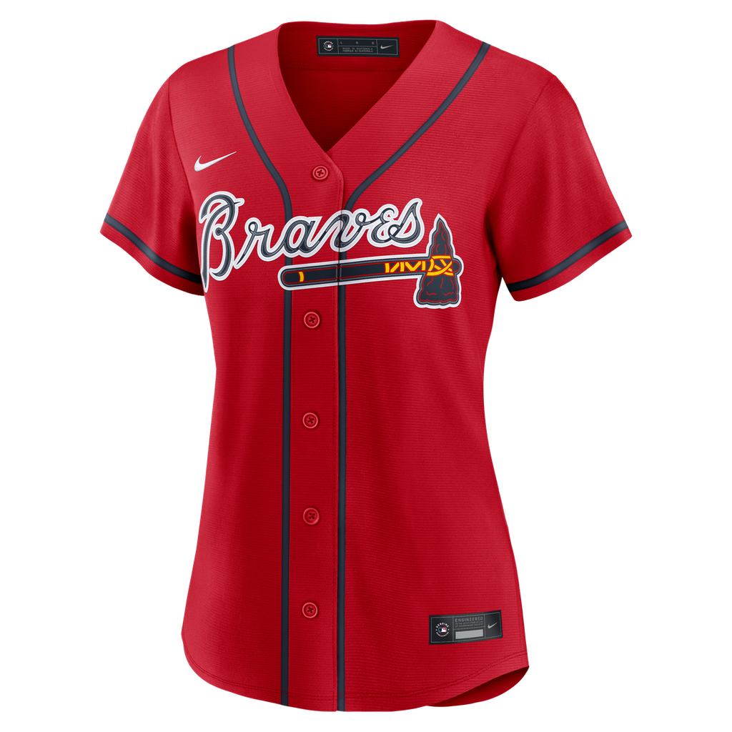 Ronald Acuña Jr. Atlanta Braves Nike Women's Alternate Replica Jersey - Navy | MLB Fan Gear