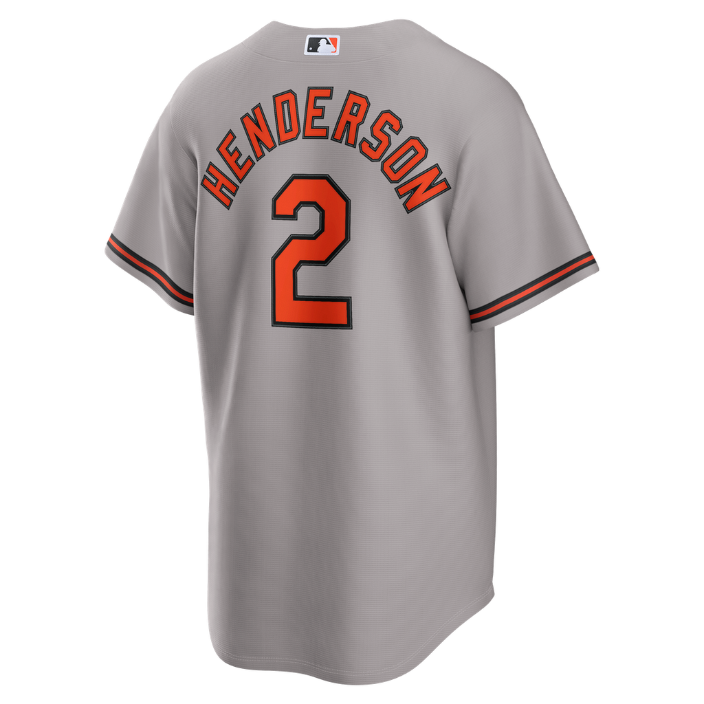 Gunnar Henderson Baltimore Orioles Nike Road Replica Jersey - Gray | MLB Fan Gear