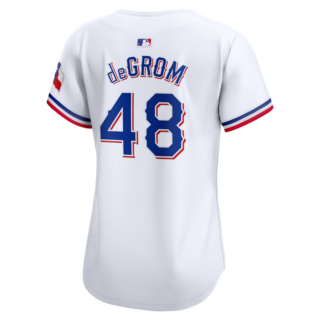 Jacob deGrom Texas Rangers Nike Women's Home Limited Player Jersey - White | MLB Fan Gear