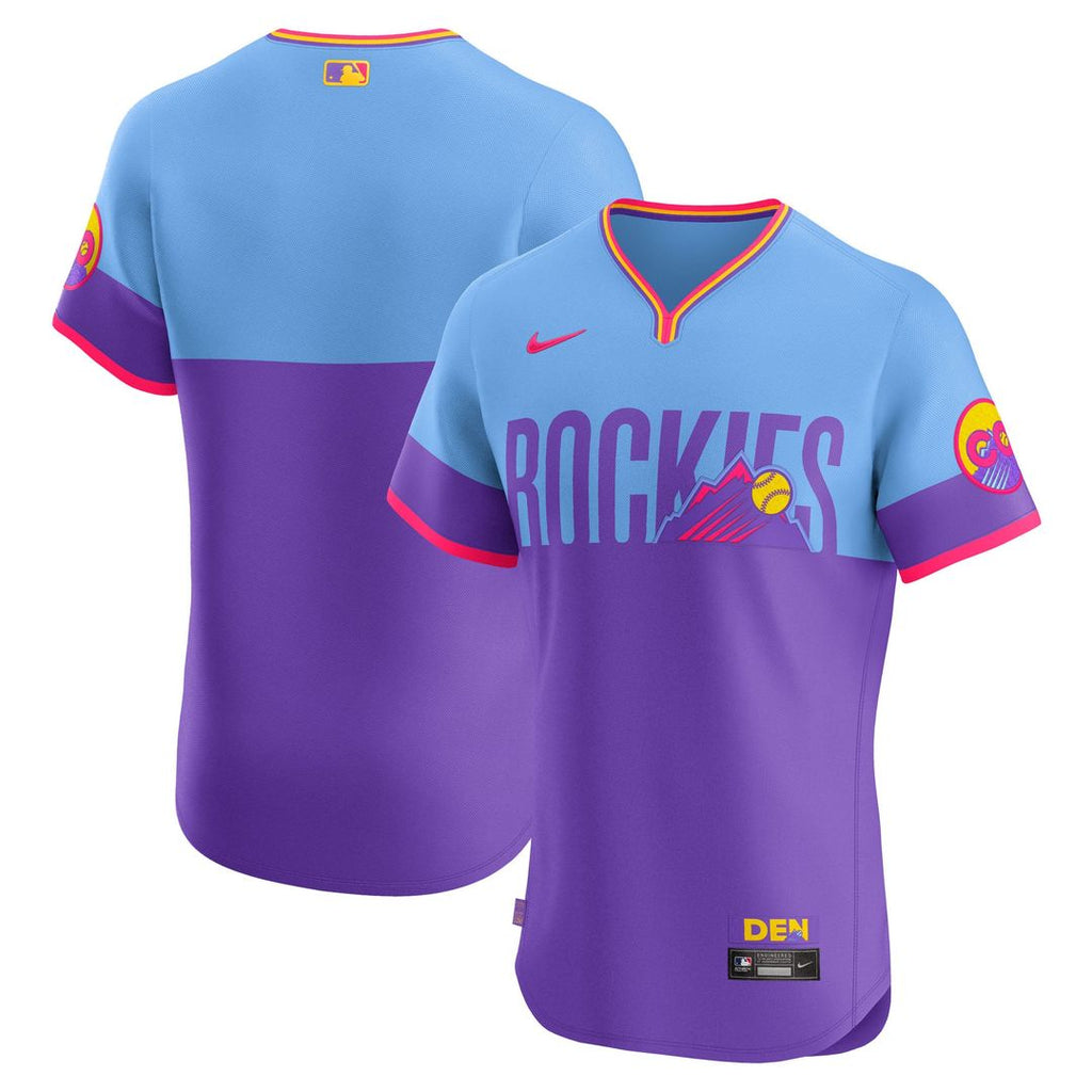 Colorado Rockies Nike 2025 City Connect Elite Jersey - Purple | MLB Fan Gear
