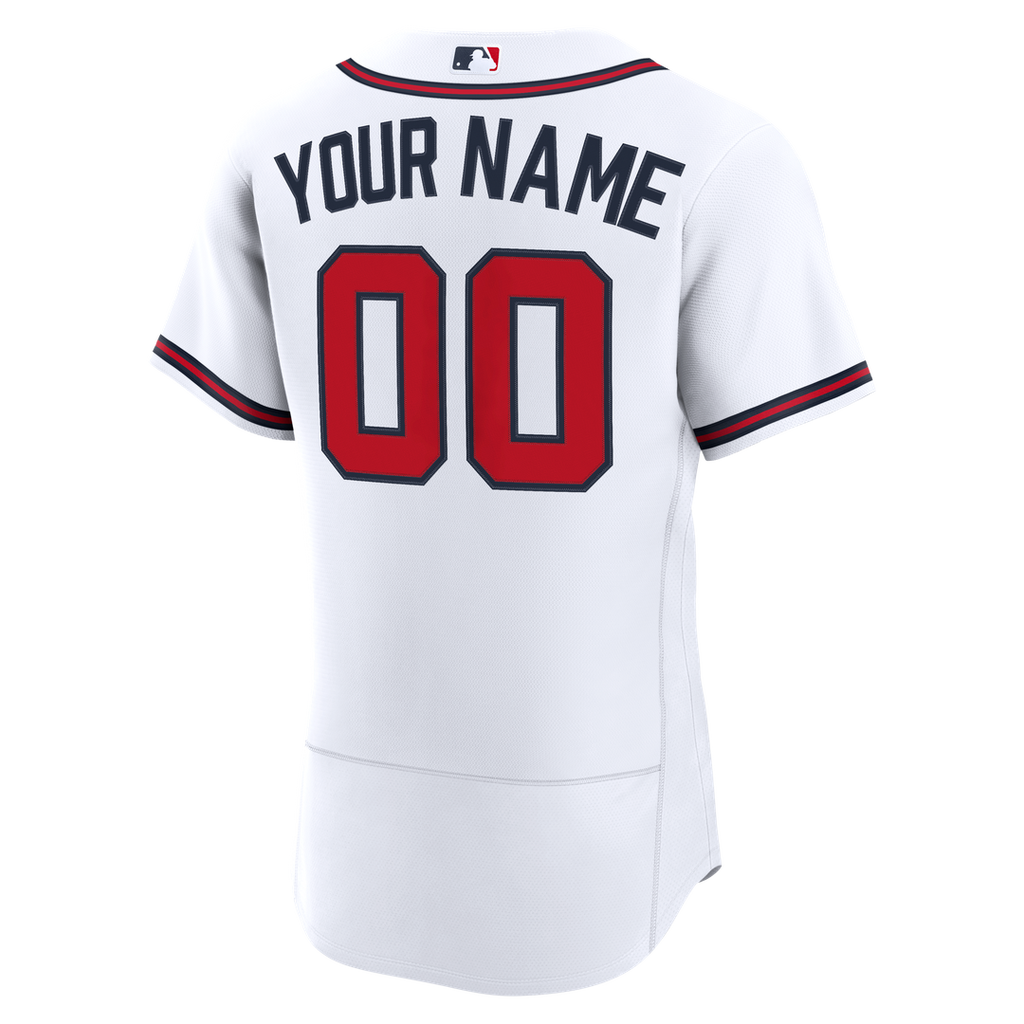 Atlanta Braves Nike Home Authentic Custom Jersey - White | MLB Fan Gear
