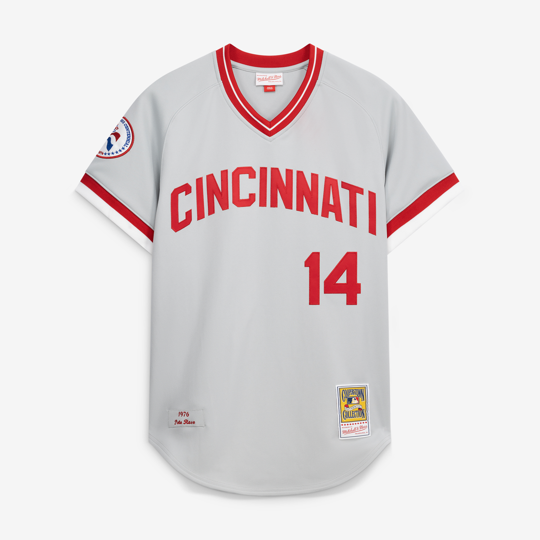 Pete Rose Cincinnati Reds Mitchell & Ness 1976 Authentic Jersey - Gray | MLB Fan Gear