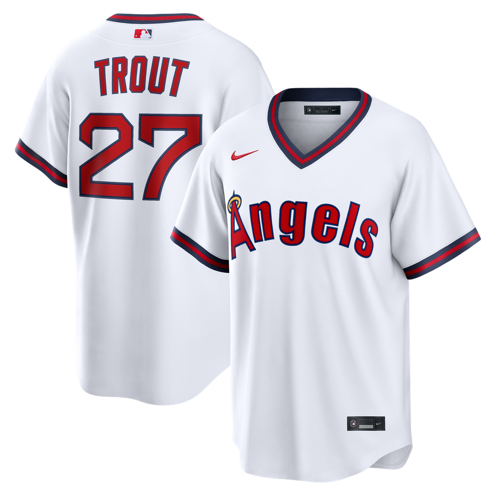Mike Trout Los Angeles Angels Nike Alternate Replica Jersey - White | MLB Fan Gear