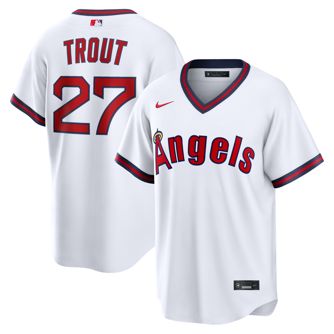 Mike Trout Los Angeles Angels Nike Alternate Replica Jersey - White | MLB Fan Gear
