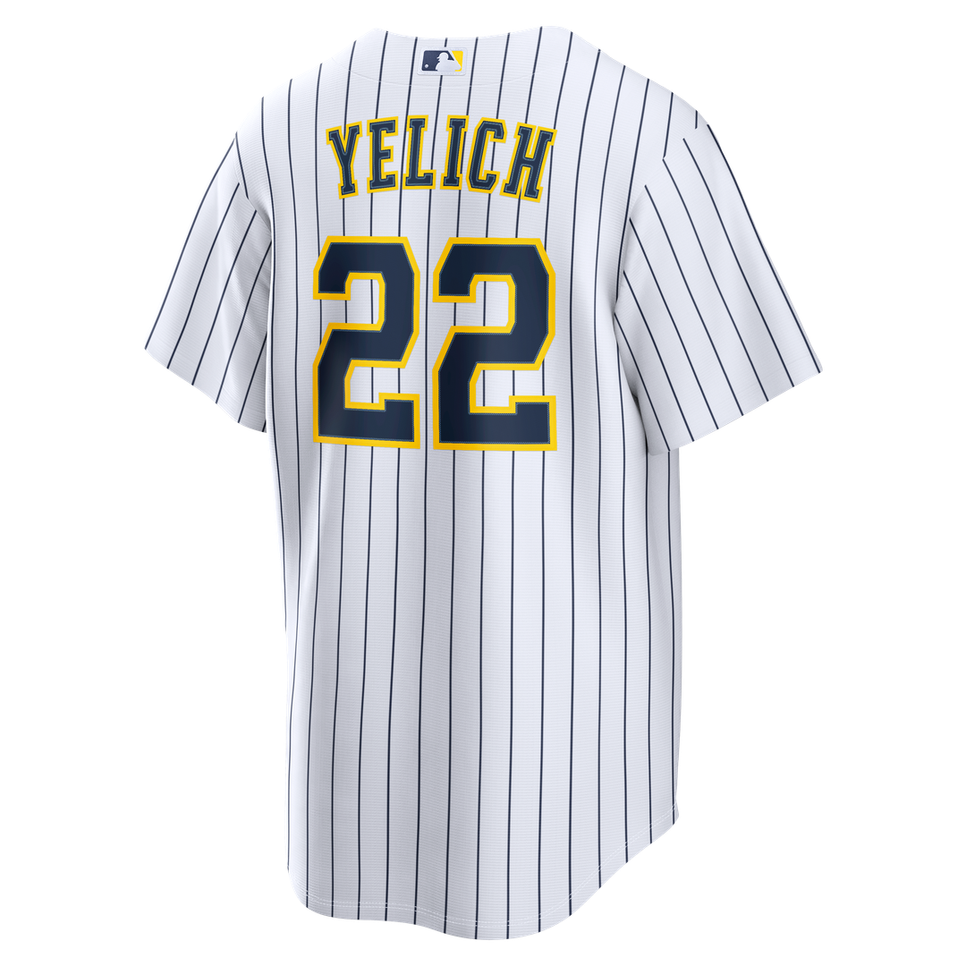 Christian Yelich Milwaukee Brewers Nike Alternate Replica Jersey - White | MLB Fan Gear
