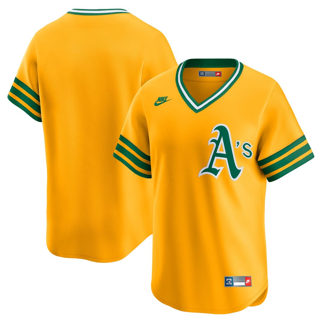 Athletics Nike Cooperstown Collection Limited Jersey - Gold | MLB Fan Gear