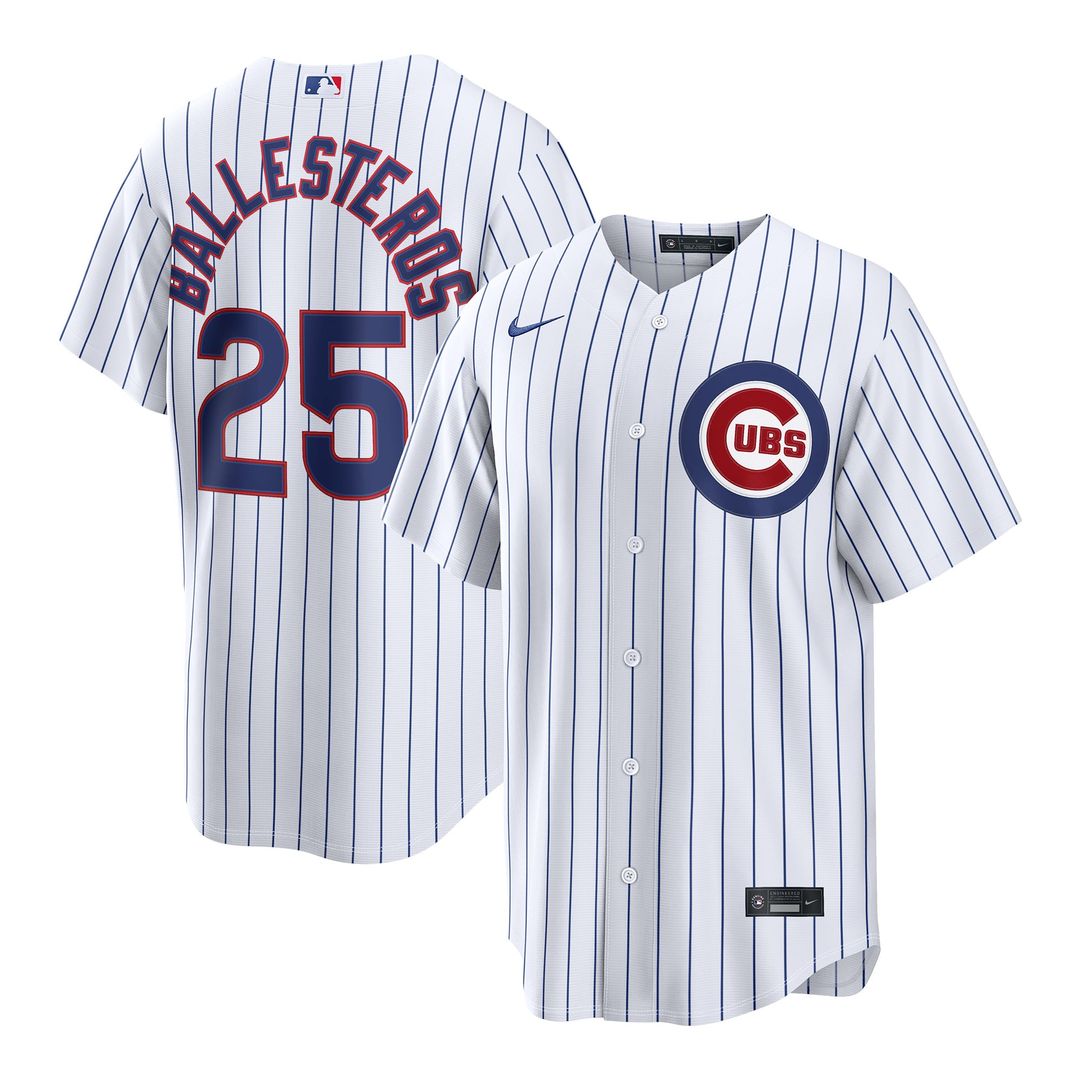 Moisés Ballesteros Chicago Cubs Nike Home Replica Jersey - White | MLB Fan Gear