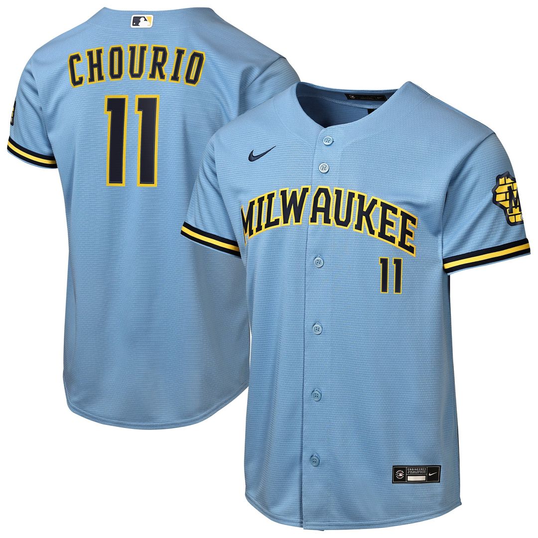Jackson Chourio Milwaukee Brewers Nike Youth Home Stadium Jersey - Cream | MLB Fan Gear