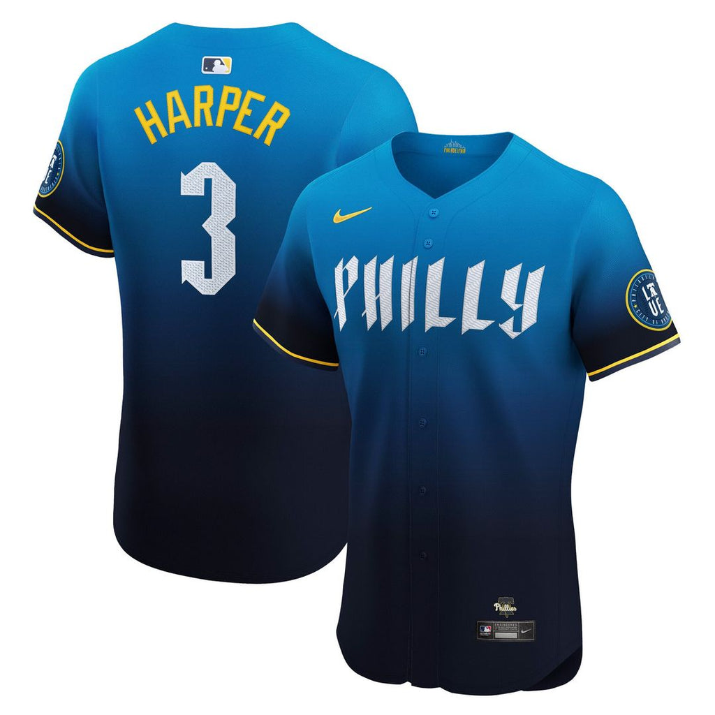 Bryce Harper Philadelphia Phillies Nike City Connect Elite Jersey - Navy | MLB Fan Gear