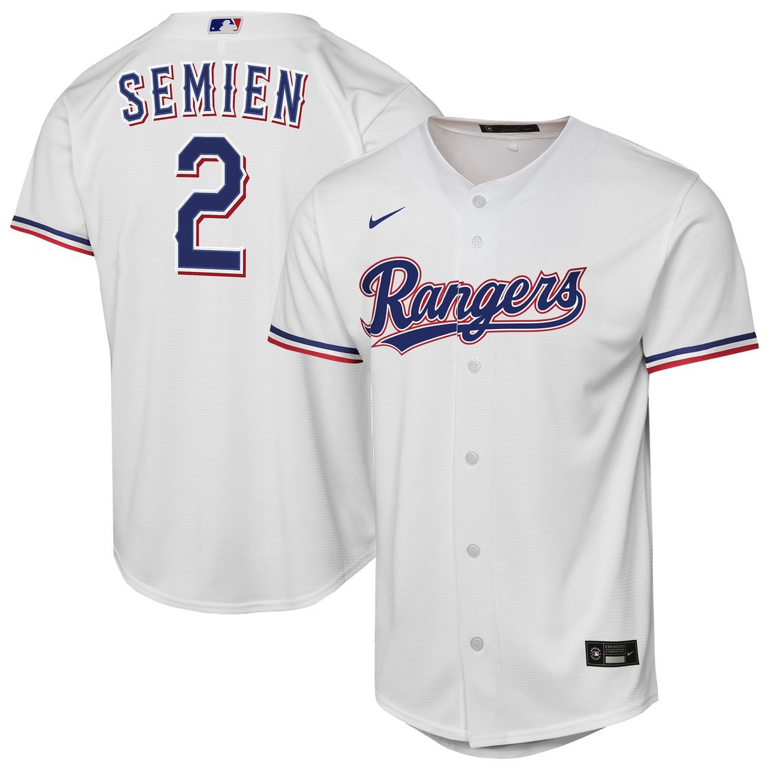 Marcus Semien Texas Rangers Nike Youth Home Replica Player Jersey - White | MLB Fan Gear