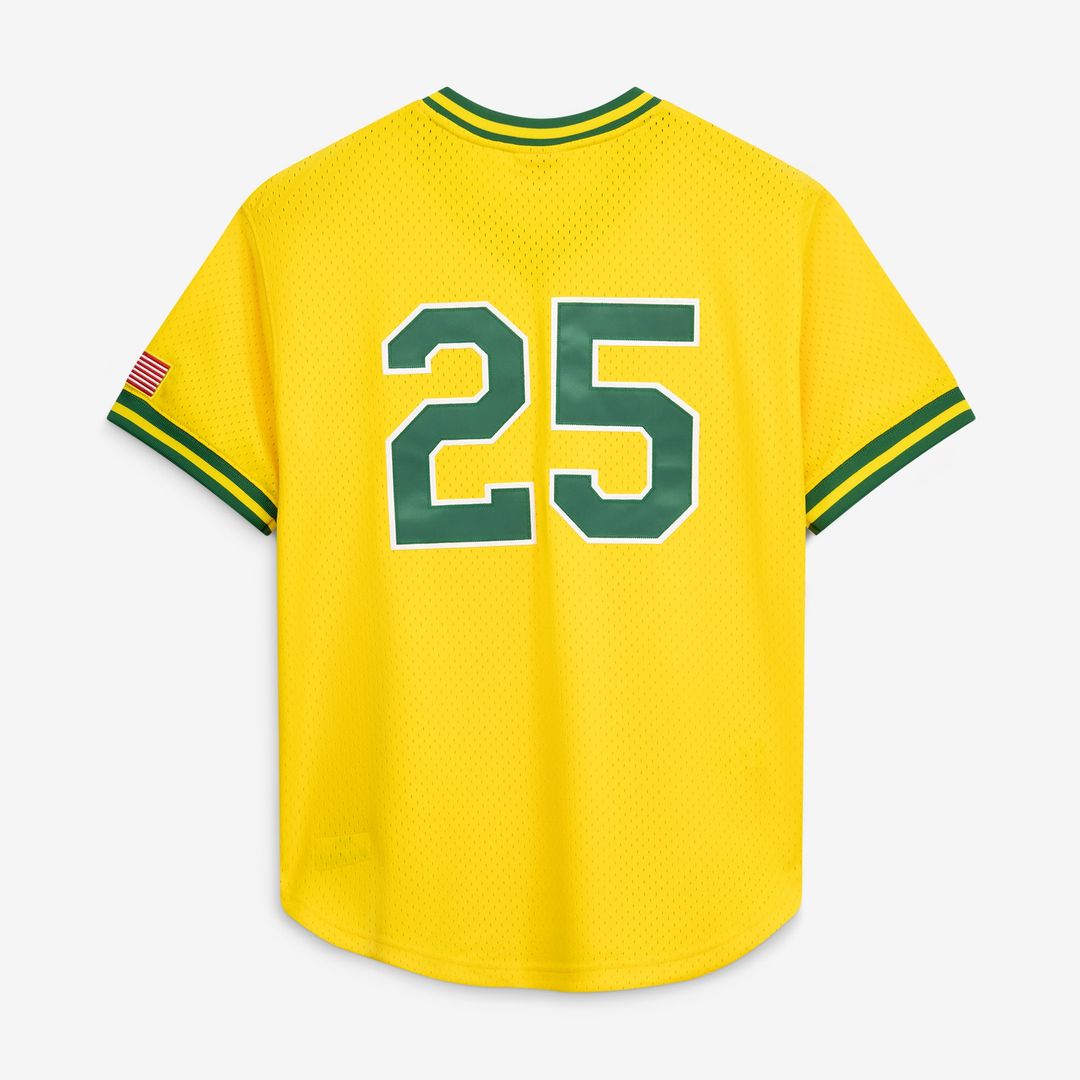 Mark McGwire Athletics Mitchell & Ness Authentic Batting Practice Jersey - Gold | MLB Fan Gear