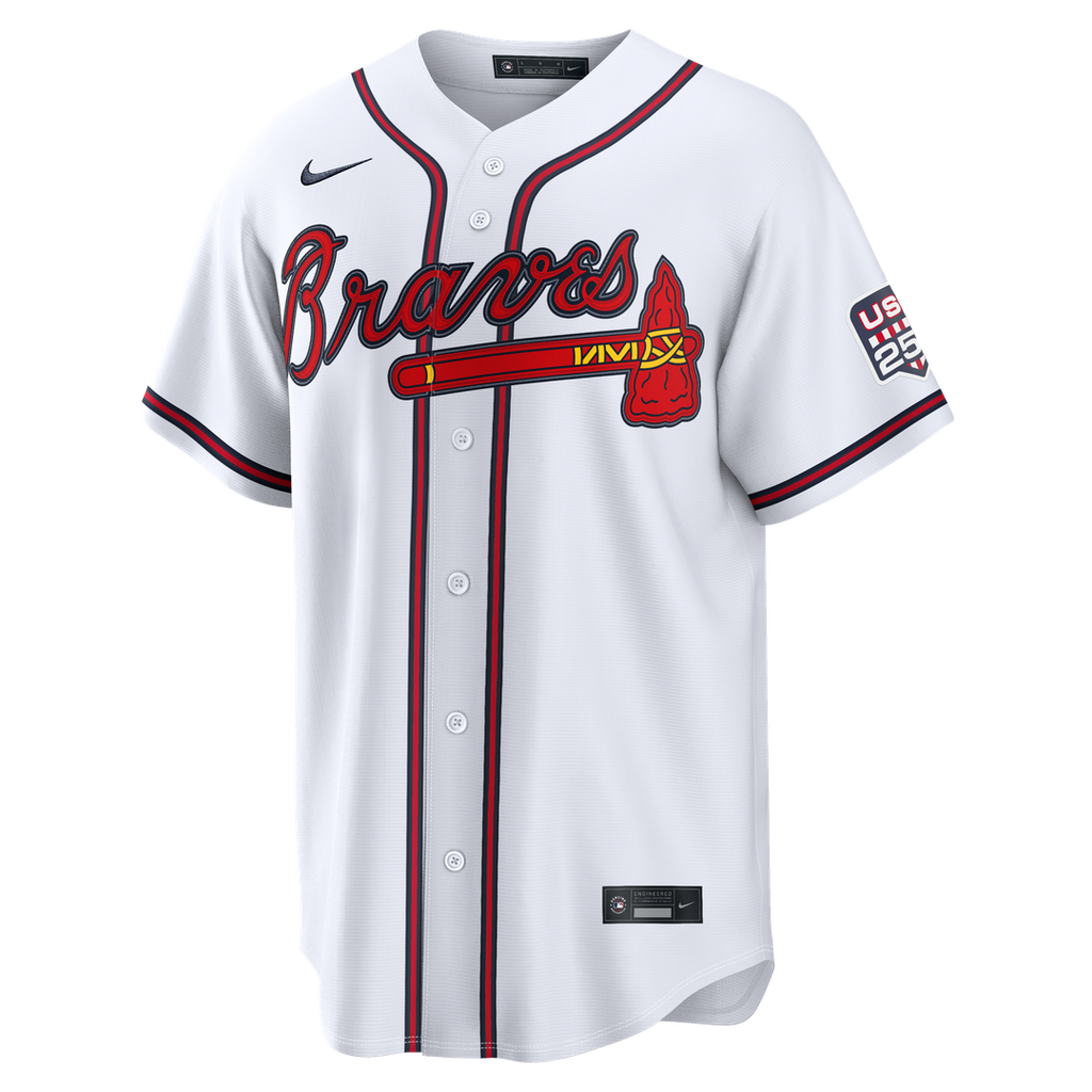 Drake Baldwin Atlanta Braves Nike USA 250 Fourth of July Home Stadium Jersey - White | MLB Fan Gear