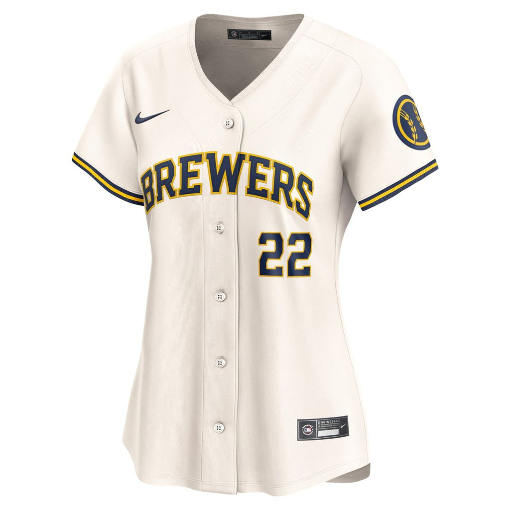 Christian Yelich Milwaukee Brewers Nike Women's Home Limited Player Jersey - Cream | MLB Fan Gear