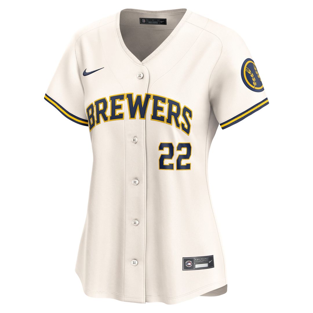 Christian Yelich Milwaukee Brewers Nike Women's Home Limited Player Jersey - Cream | MLB Fan Gear