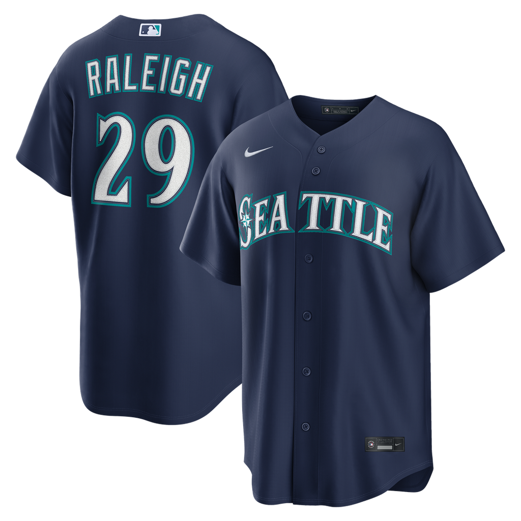 Cal Raleigh Seattle Mariners Nike Road Replica Jersey - Navy | MLB Fan Gear