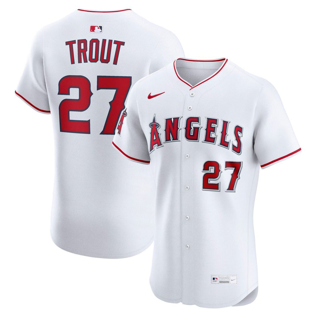 Mike Trout Los Angeles Angels Nike Home ElitePlayer Jersey - White | MLB Fan Gear
