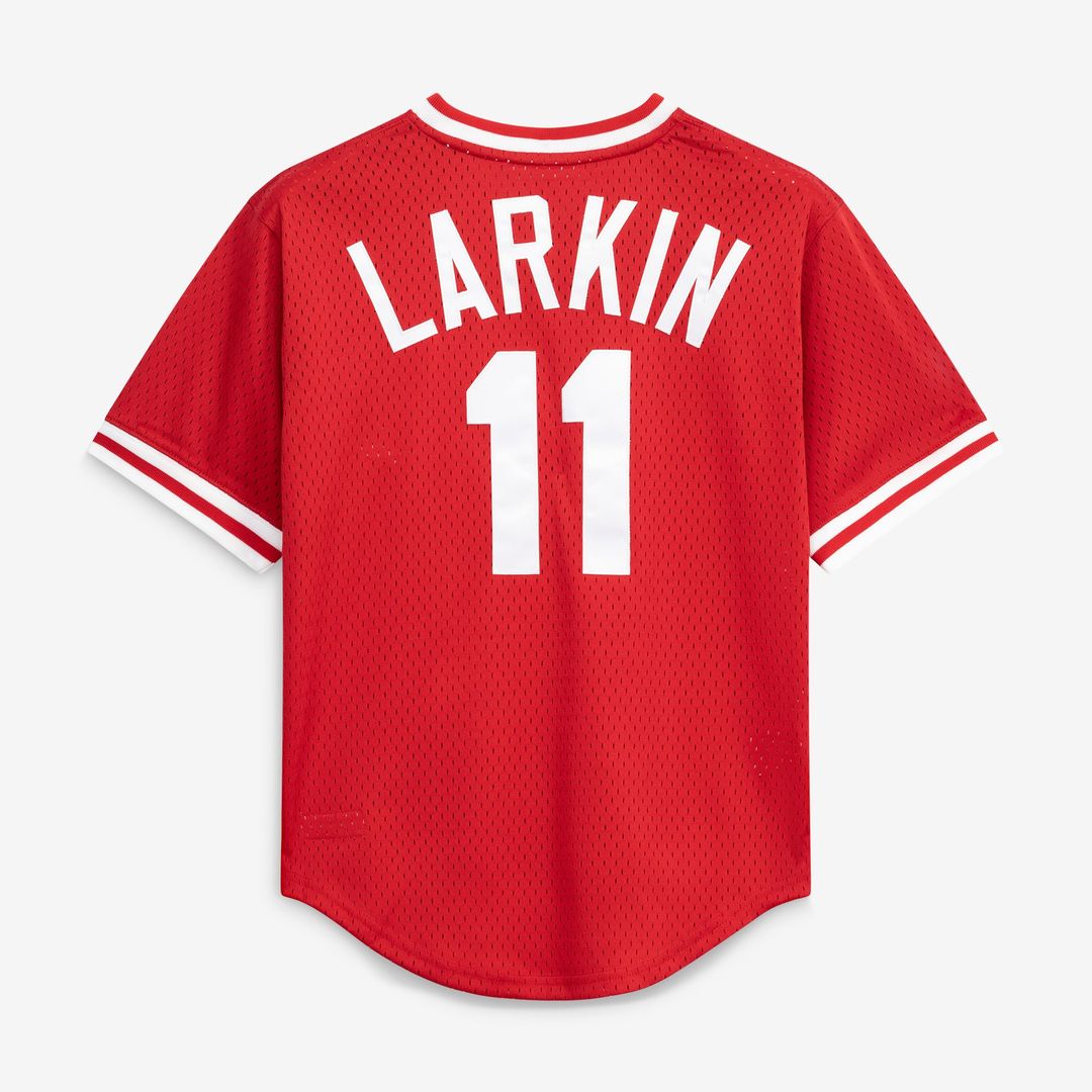 Barry Larkin Cincinnati Reds Mitchell & Ness Authentic Batting Practice Jersey - Red | MLB Fan Gear