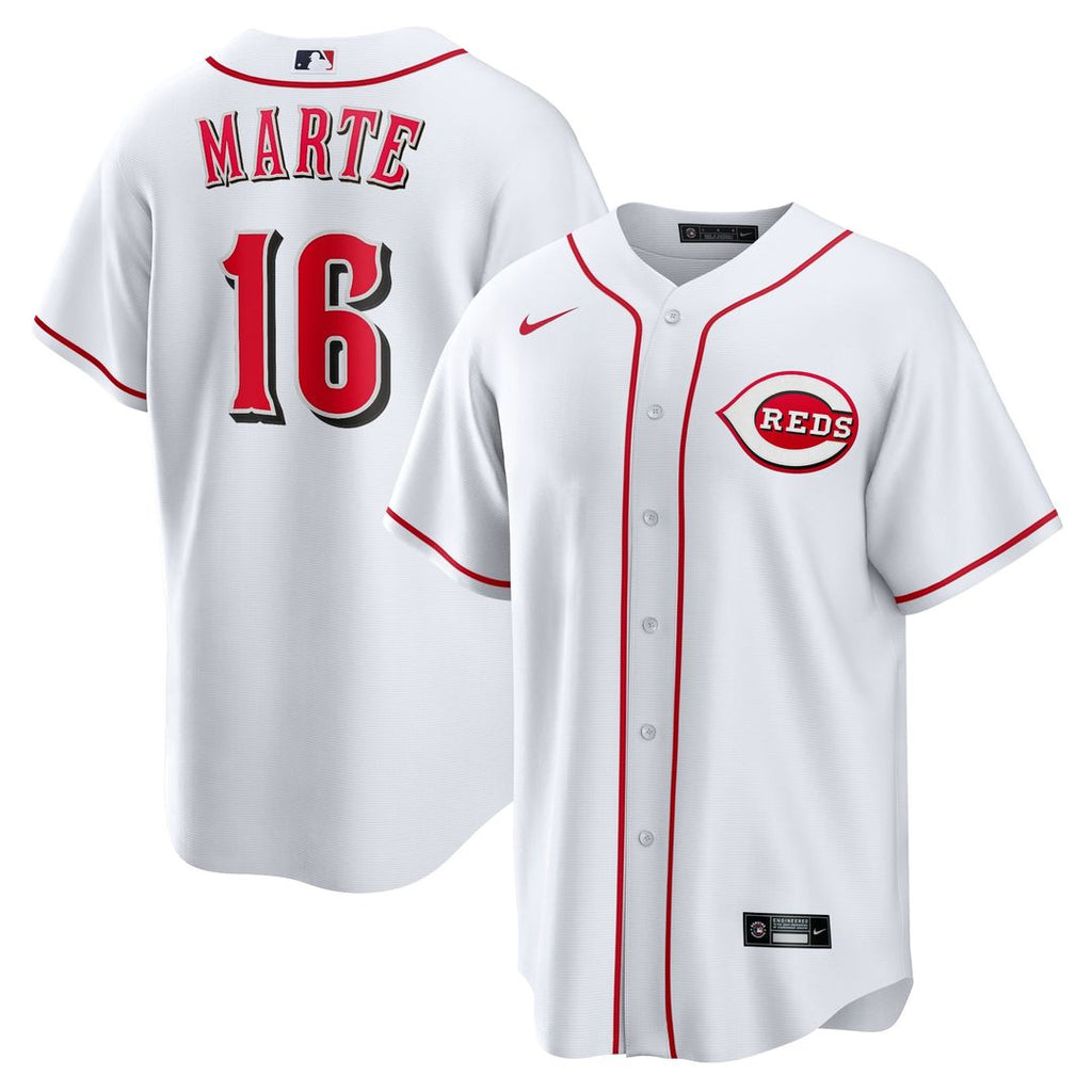 Noelvi Marte Cincinnati Reds Nike Home Replica Jersey - White | MLB Fan Gear