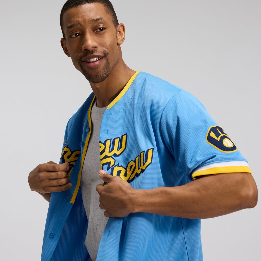 Milwaukee Brewers Nike City Connect Replica Team Jersey - Powder Blue | MLB Fan Gear