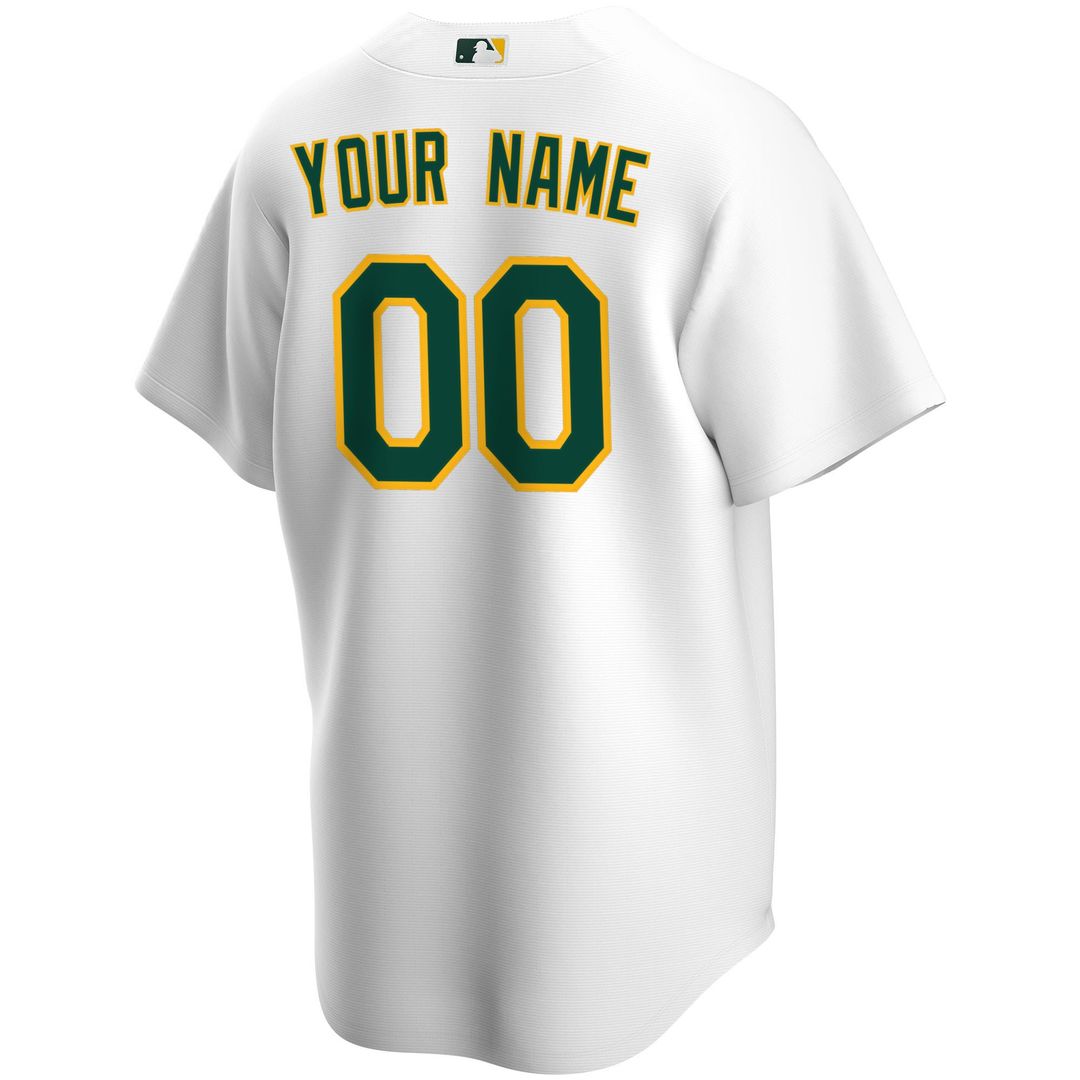 Athletics Nike Home Replica Custom Jersey - White | MLB Fan Gear