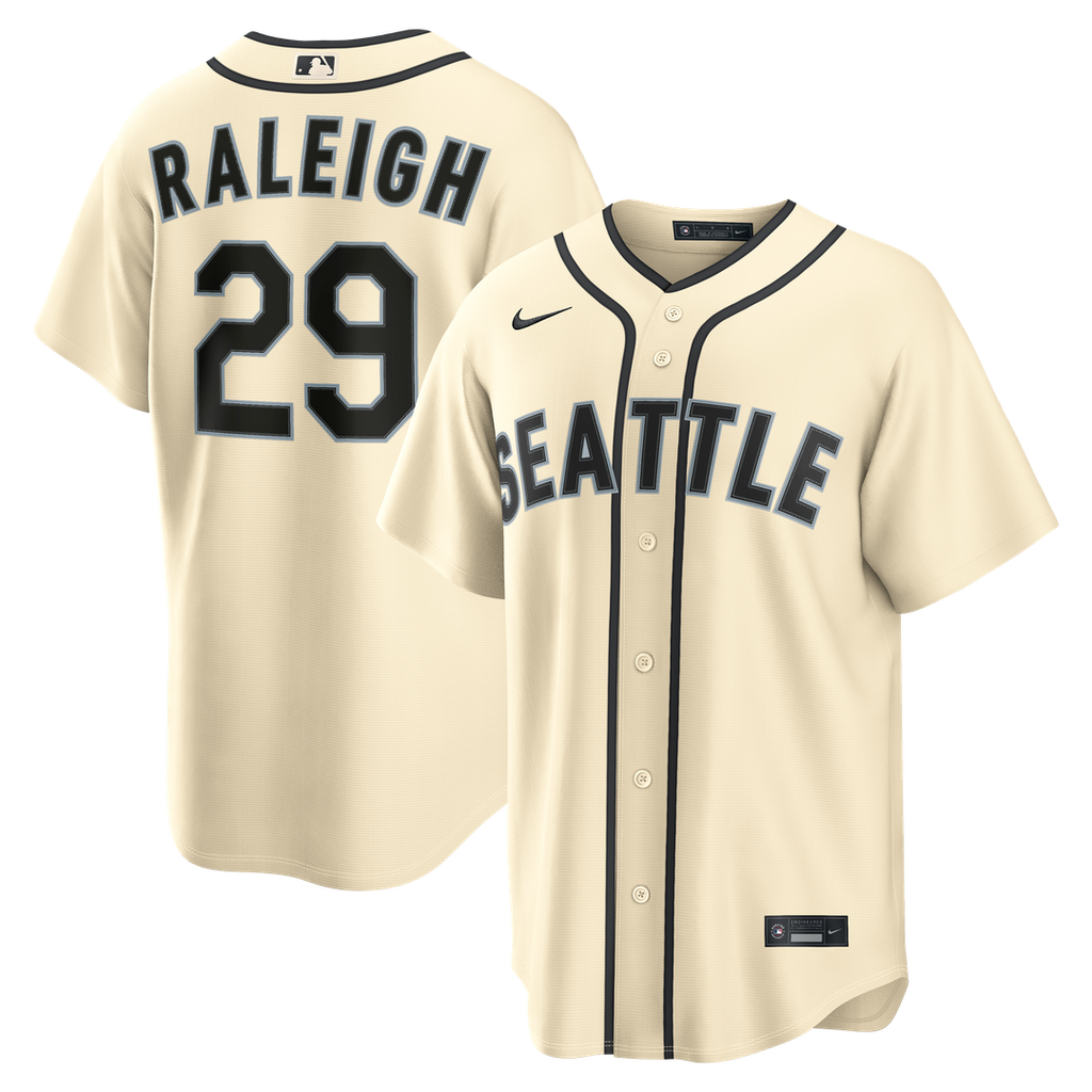 Cal Raleigh Seattle Mariners Nike Alternate Replica Jersey - Cream | MLB Fan Gear