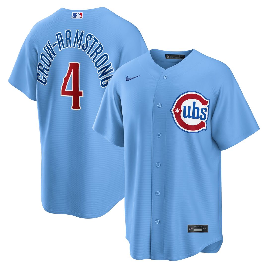 Pete Crow-Armstrong Chicago Cubs Nike Alternate Replica Jersey - Light Blue | MLB Fan Gear