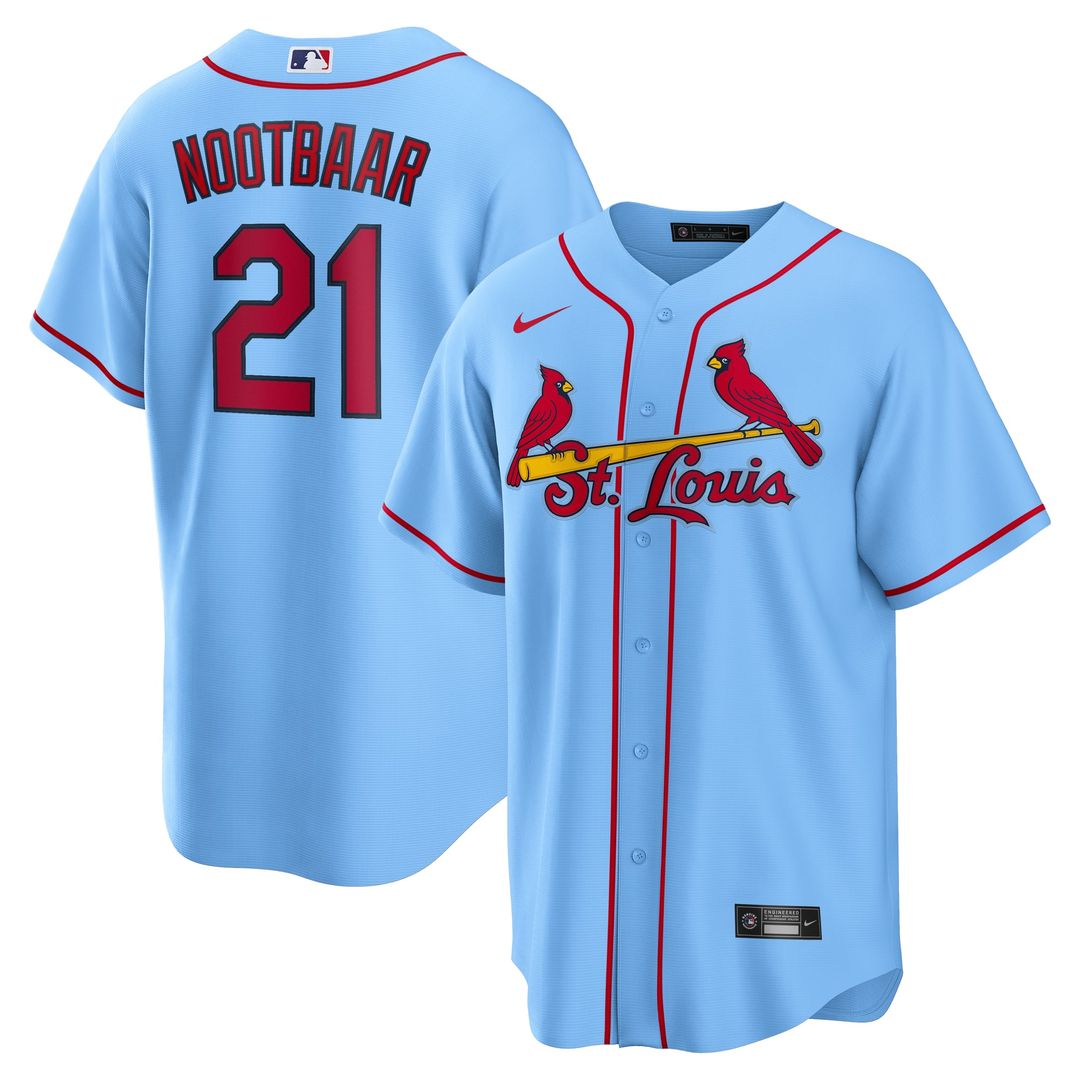 Lars Nootbaar St. Louis Cardinals Nike Alternate Replica Jersey - Light Blue | MLB Fan Gear