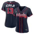 Ronald Acuña Jr. Atlanta Braves Nike Women's Alternate Replica Jersey - Navy | MLB Fan Gear
