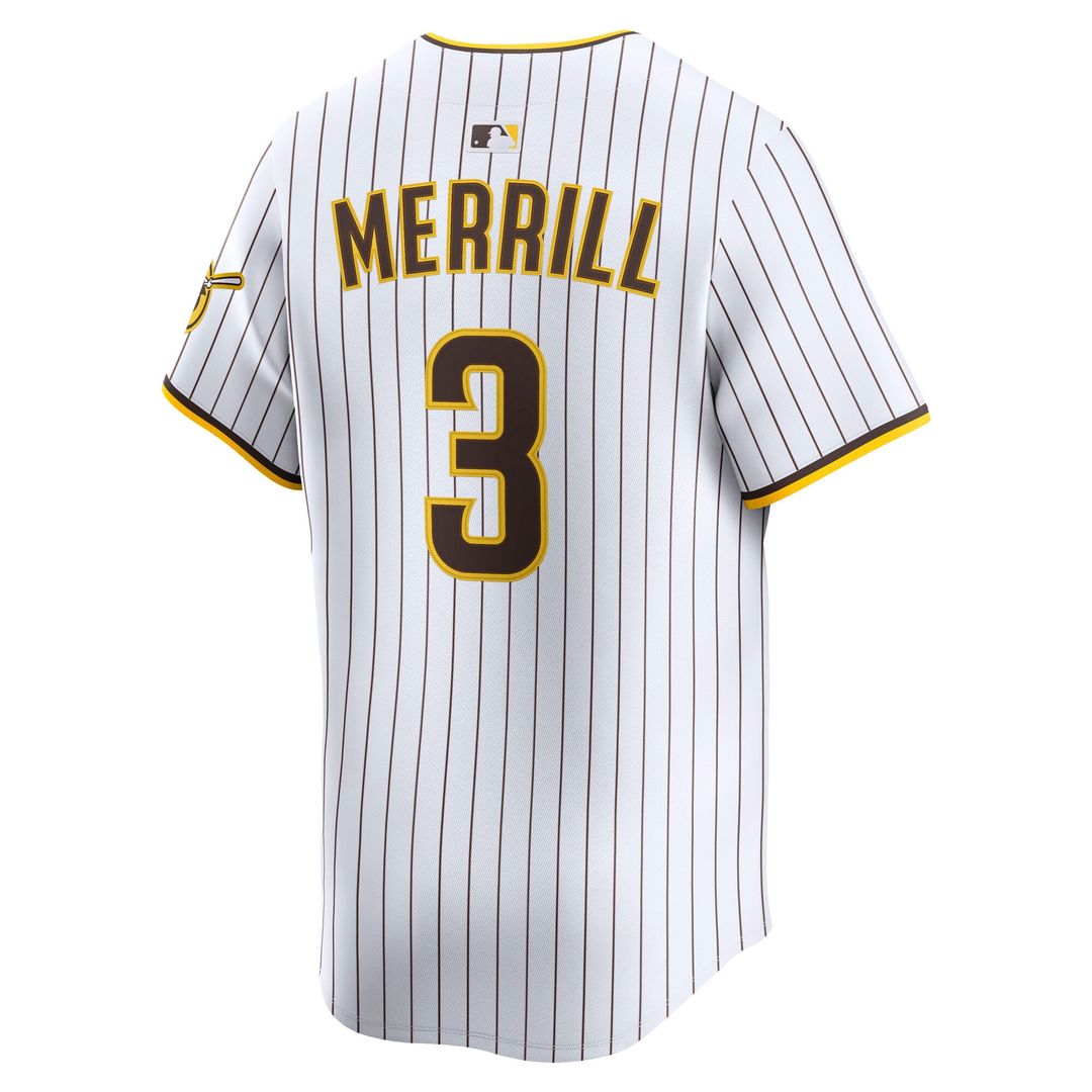 Jackson Merrill San Diego Padres Nike Home Limited Player Jersey - White | MLB Fan Gear