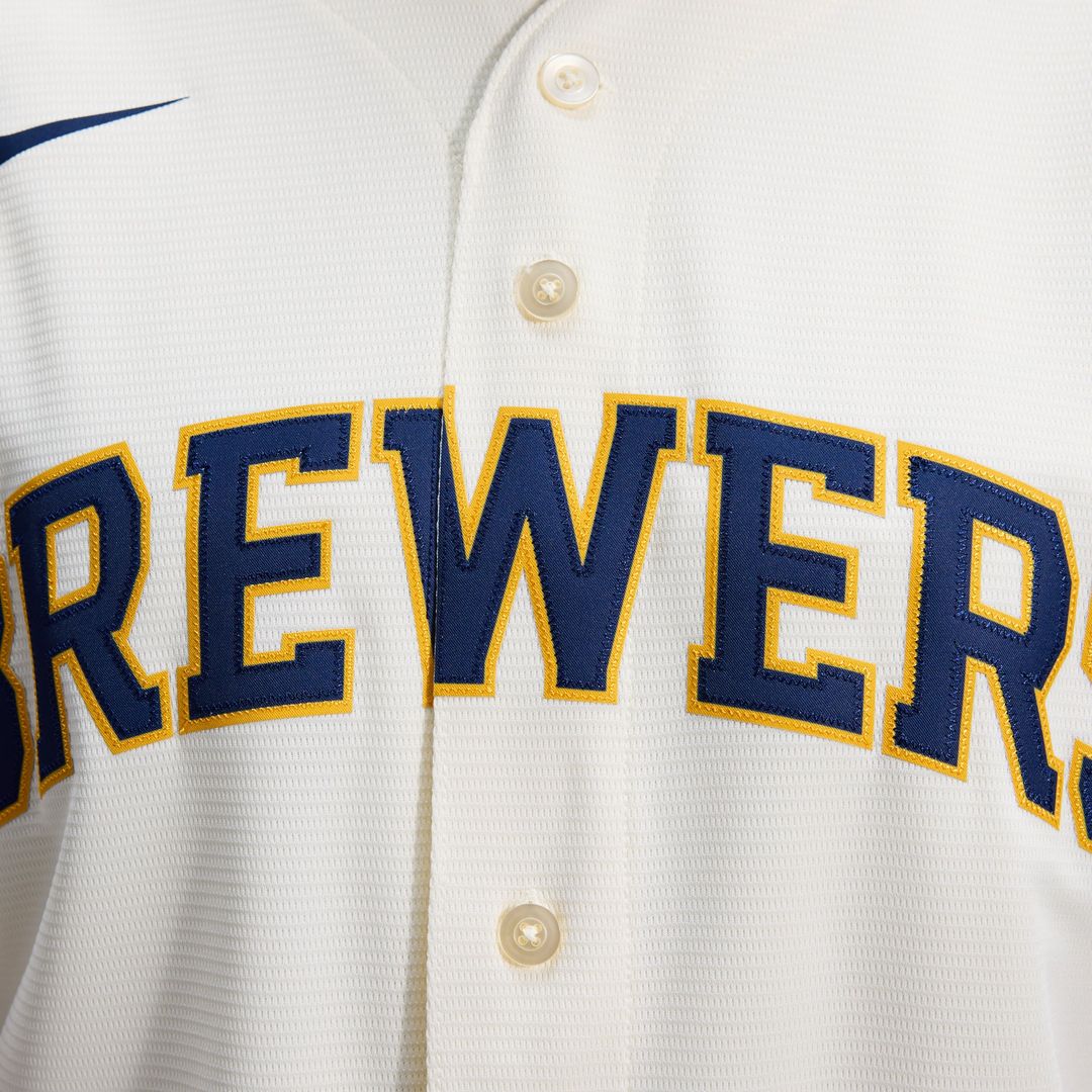 Milwaukee Brewers Nike Home Replica Team Jersey - Cream | MLB Fan Gear
