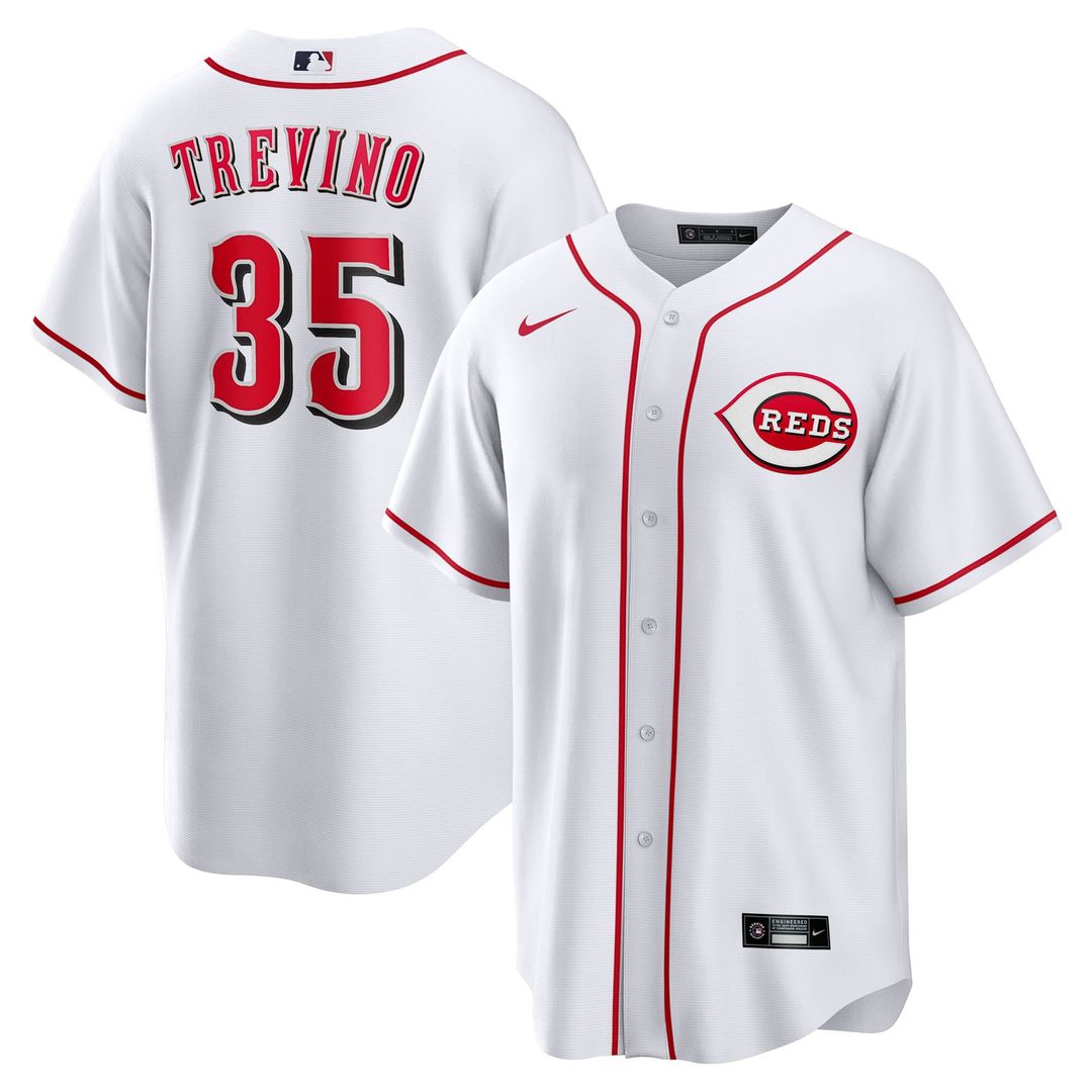 Jose Trevino Cincinnati Reds Nike Home Replica Jersey - White | MLB Fan Gear
