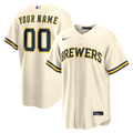 Milwaukee Brewers Nike Home Replica Custom Jersey - Cream | MLB Fan Gear