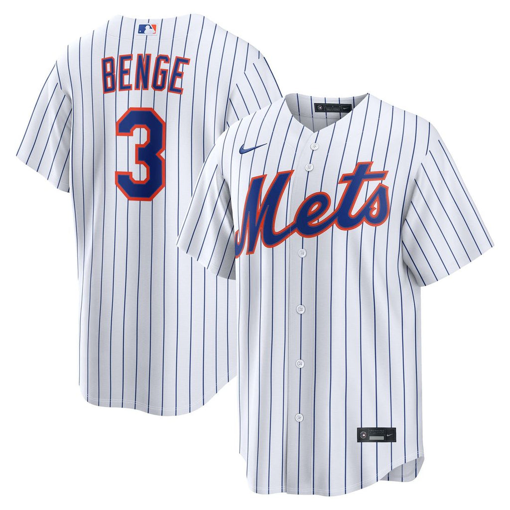 Carson Benge New York Mets Nike Home Replica Jersey - White | MLB Fan Gear