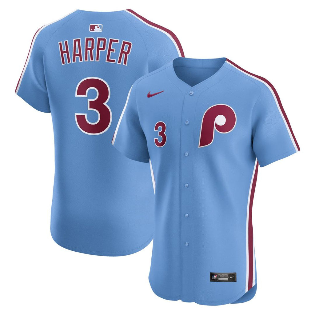 Bryce Harper Philadelphia Phillies Nike Alternate Elite Jersey - Light Blue | MLB Fan Gear